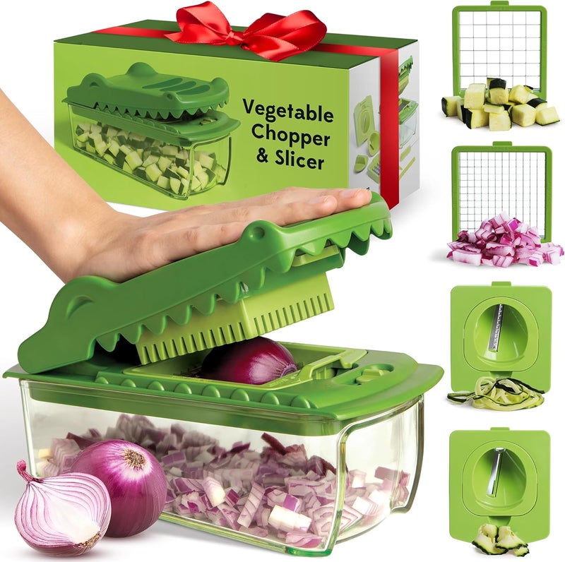 FULL STAR NEW X OTOTO Croc Chop Vegetable Chopper & Slicer - Multifunctional Food Chopper, Crocodile Onion Cutter, Cool Kitchen Gadgets & Housewarming Gifts - Image 1